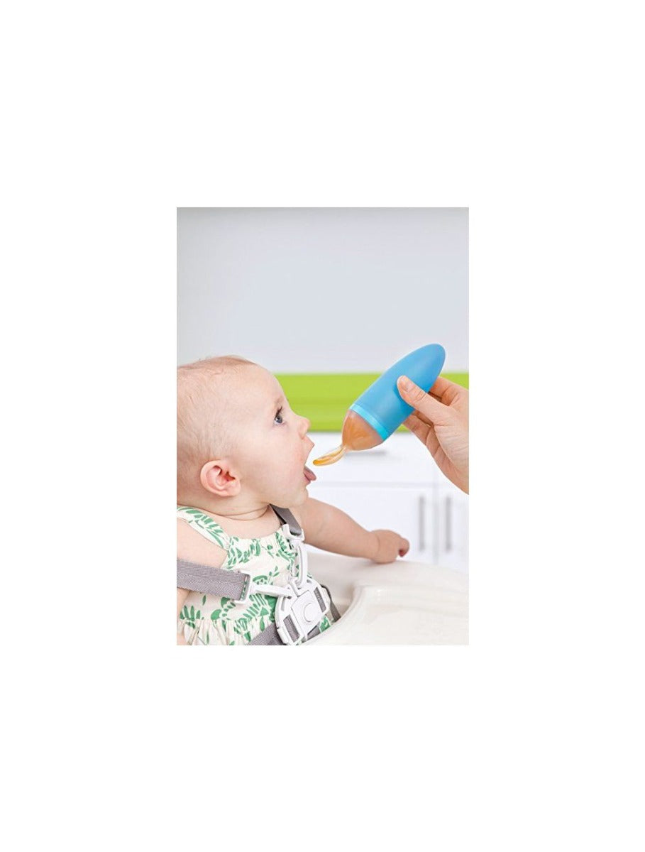 Boon -Squirt Silicone Baby Food Dispensing Spoon,Blue