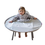 Tidy tot Bib & Tray Set Bag Dove Grey inc Apples & Pears Bib