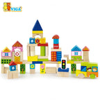 Viga Wooden Building Blocks 75 Pcs - City