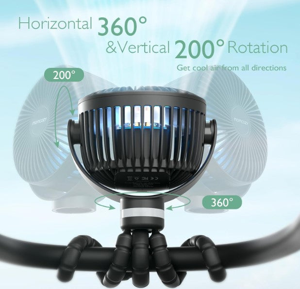 Momcozy Stroller Fan - Black