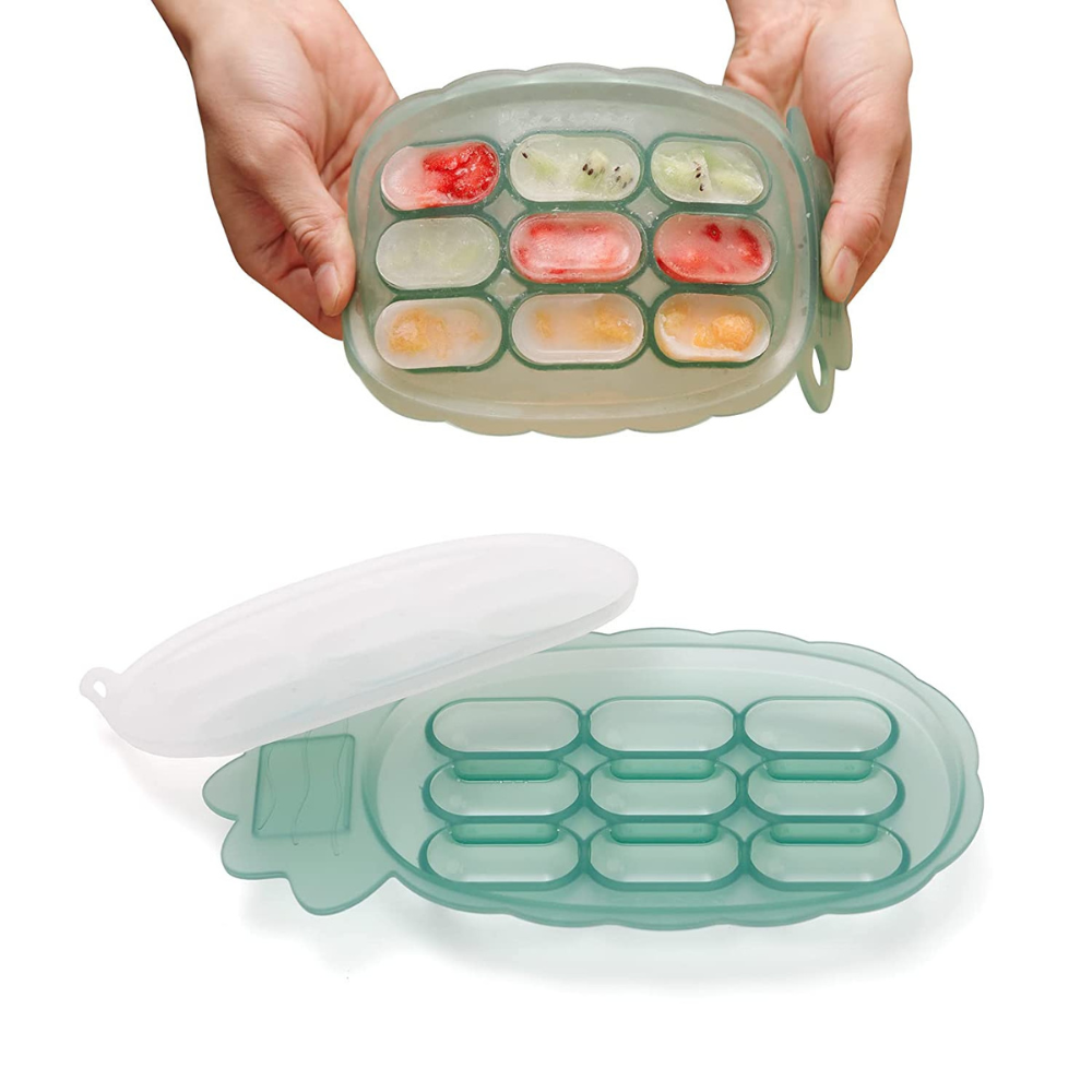 Haakaa Silicone Pineapple Nibble Tray - Pea Green