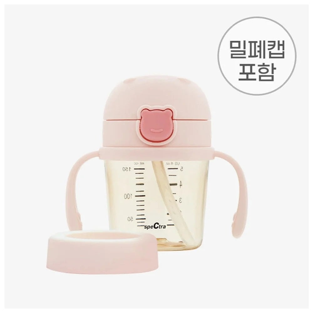 Spectra Bebe Bear Straw cup 150 ml Powder Pink