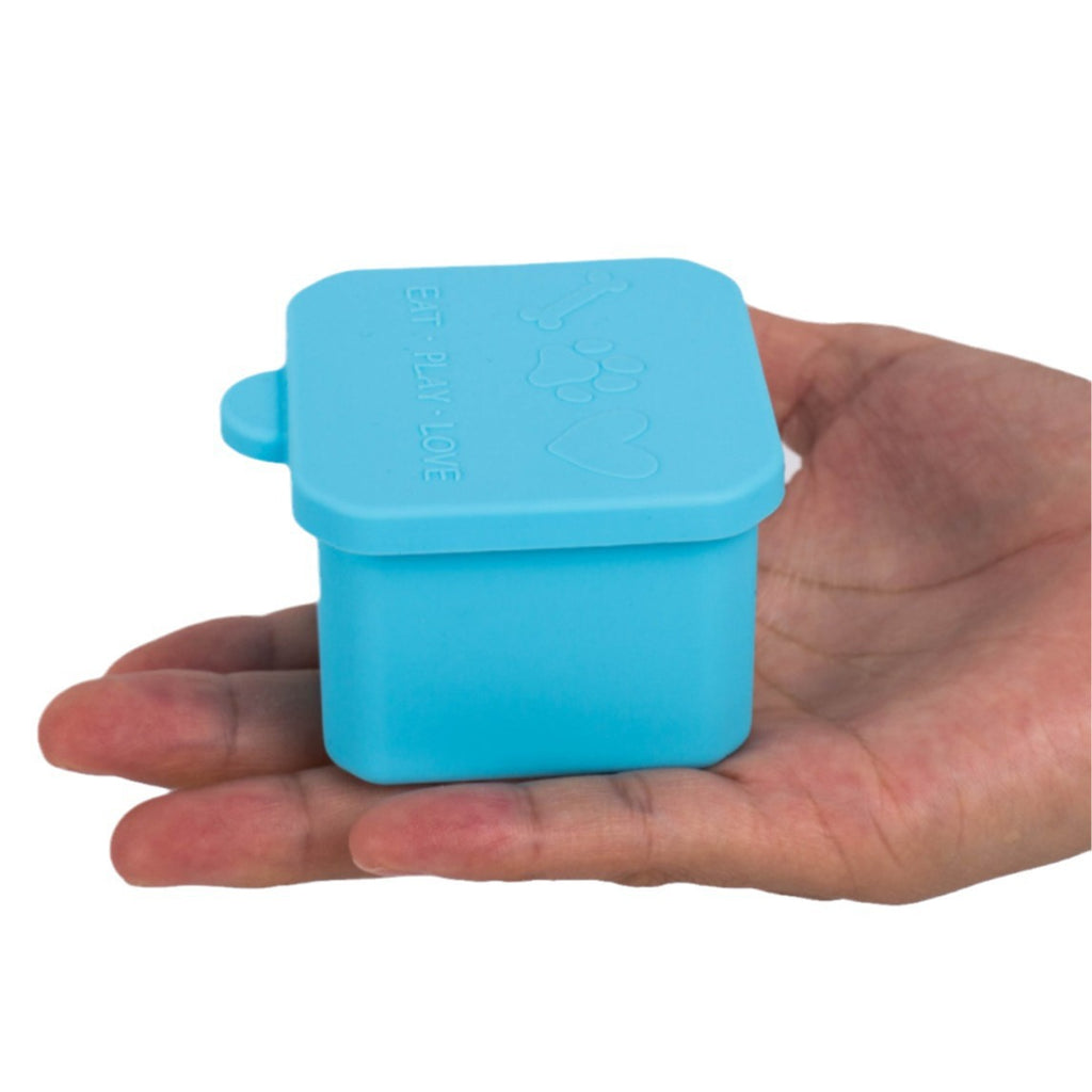 Fun box 100 ml square silicone container Blue