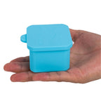 Fun box 100 ml square silicone container Blue