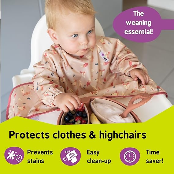 Tidy Tot Cover & Catch bib Foxes