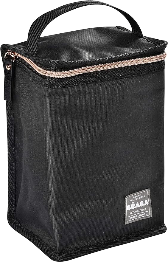 Beaba Isothermal Meal Pouch Black-Pink-Gold