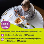 Tidy tot Bib & Tray Set Bag Dove Grey inc Apples & Pears Bib