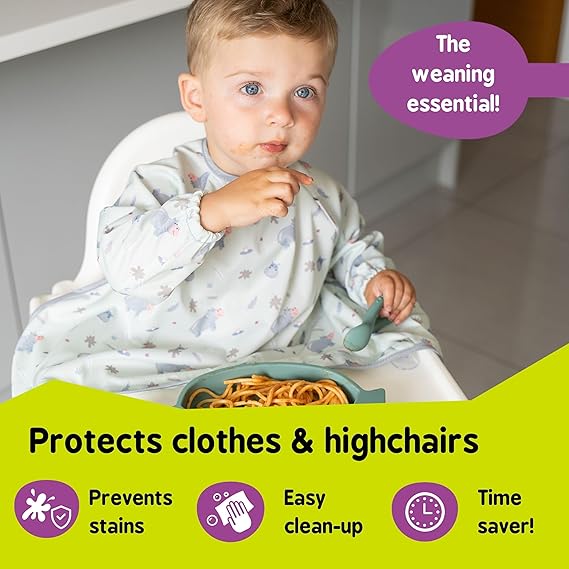 Tidy Tot Cover & Catch bib Hippos