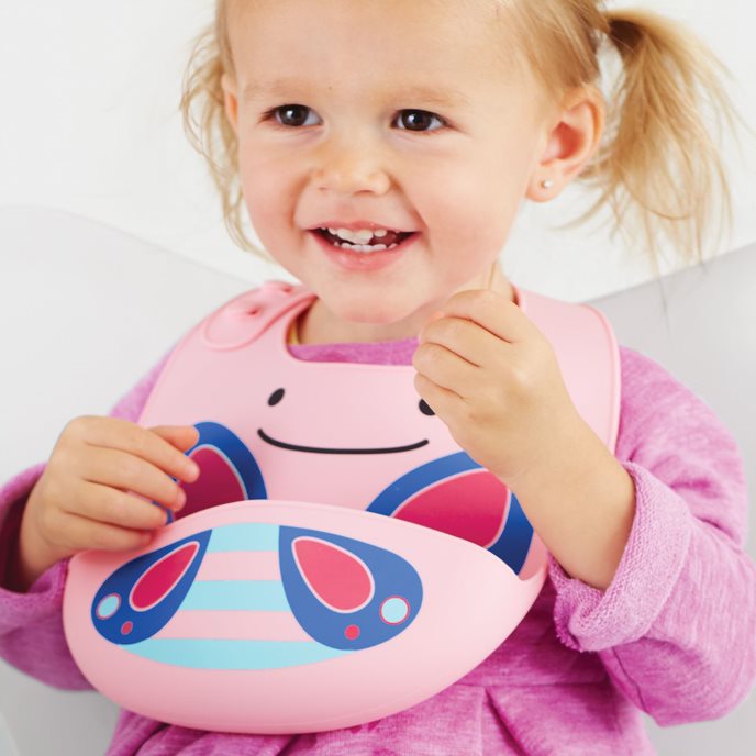 Skip Hop Zoo Fold & Go Silicone Bib Butterfly 26 x 3.8 x 27.9cm
