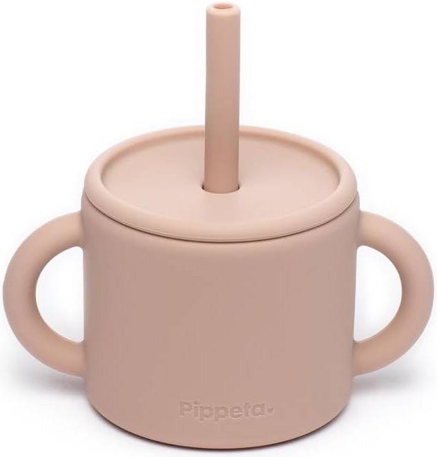PIPPETA SILICONE CUP + STRAW - Ash Rose