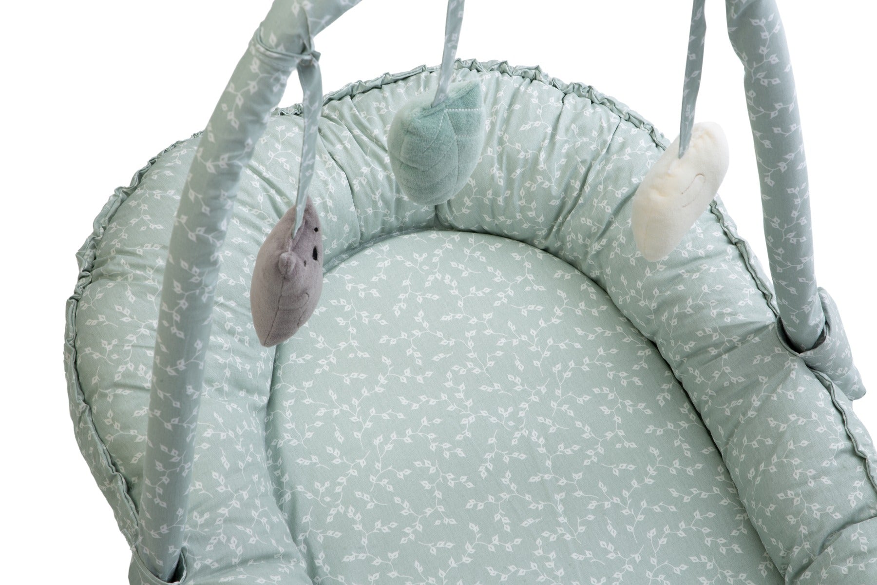 بيبي جيم - مهد متنقل مع العاب - اخضر