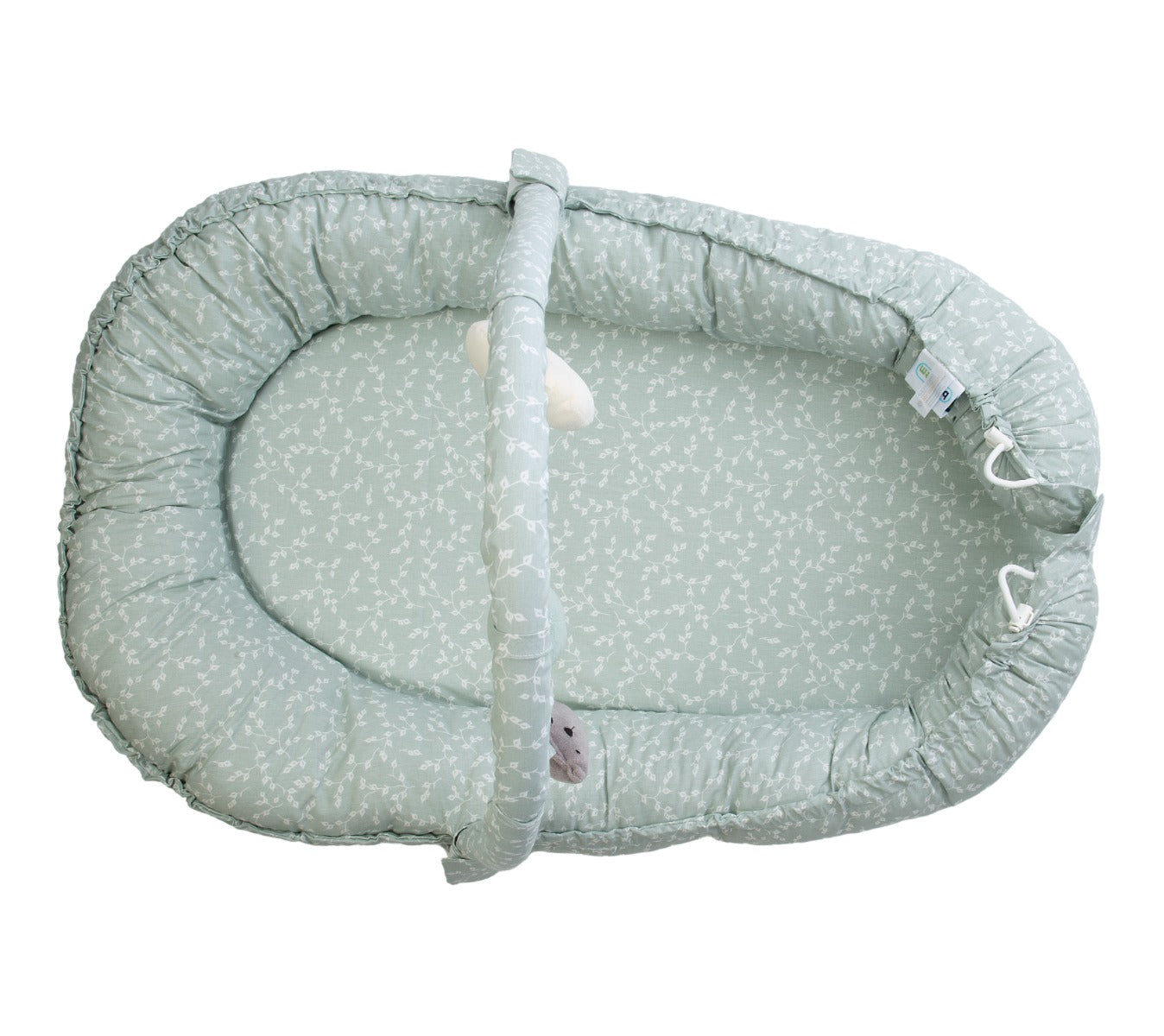 بيبي جيم - مهد متنقل مع العاب - اخضر