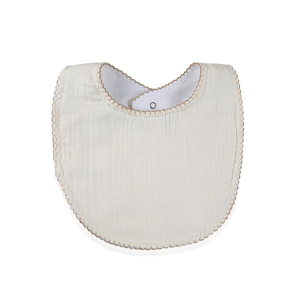 BABYJEM MUSLIN BIB  / ECRU