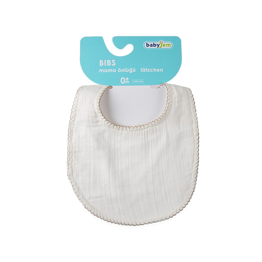 BABYJEM MUSLIN BIB  / ECRU