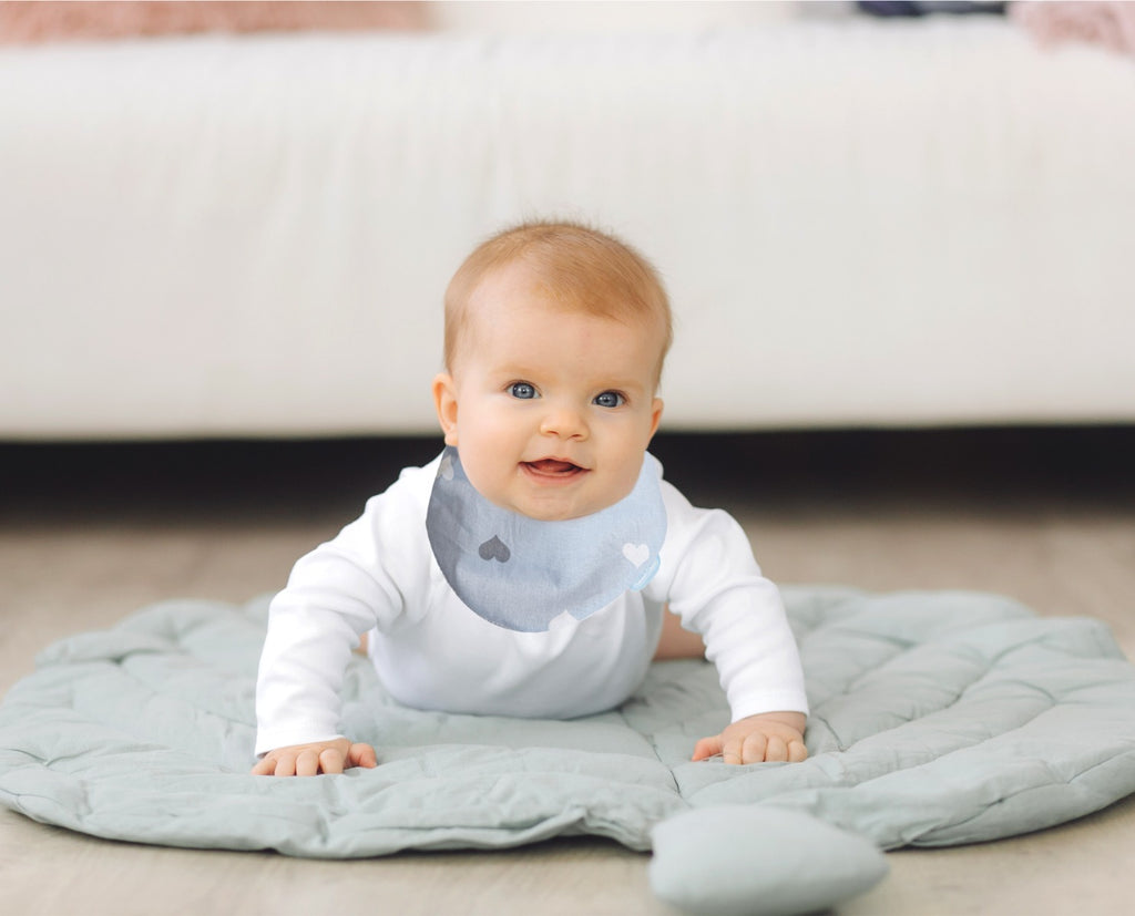 BABYJEM NEWBORN SCARF APRON BLUE