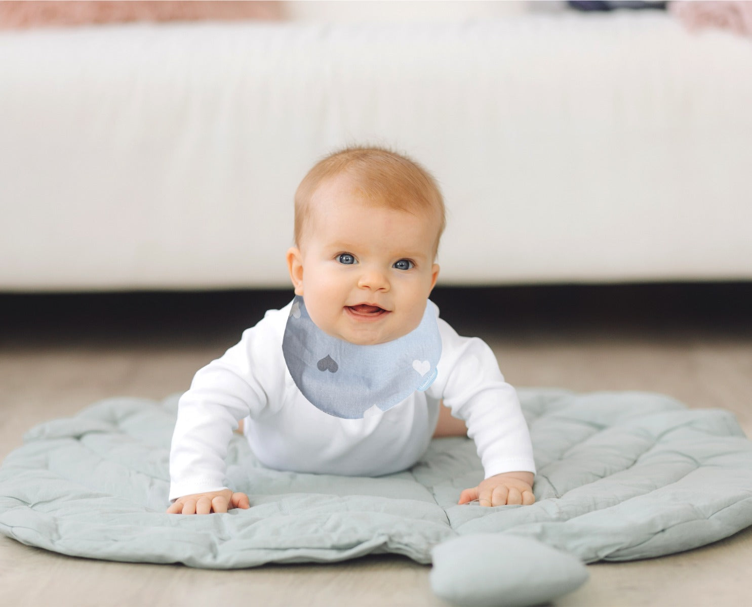 BABYJEM NEWBORN SCARF APRON BLUE