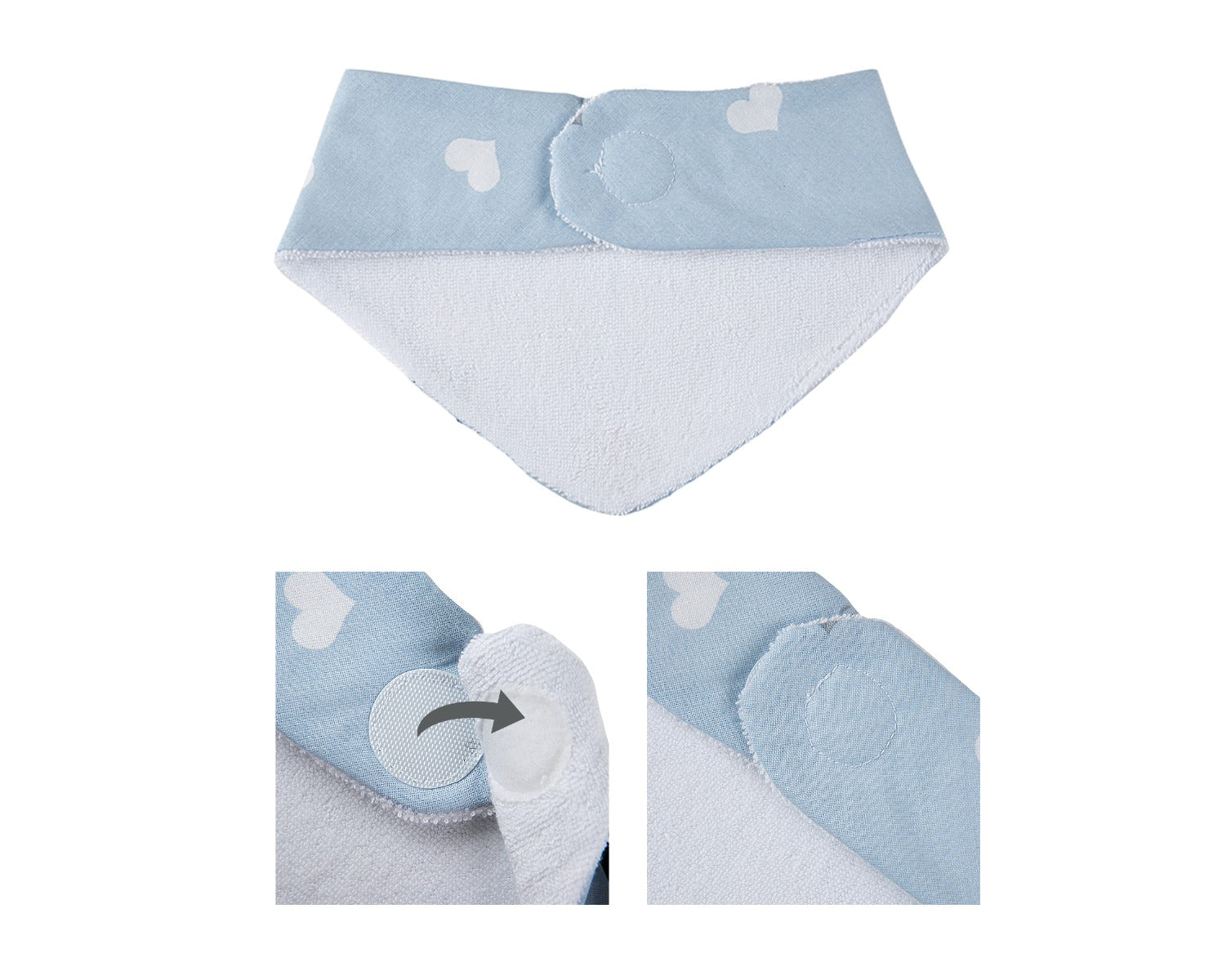 BABYJEM NEWBORN SCARF APRON BLUE