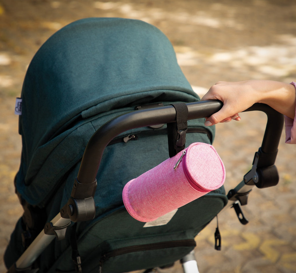 بيبي جيم - حافظة حرارية للرضاعات - زهري