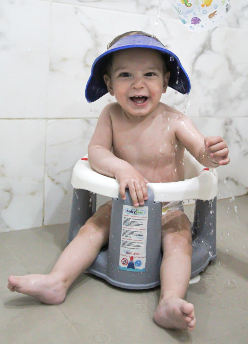 بيبي جيم - قبعة استحمام للأطفال - ازرق