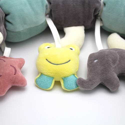 BABYJEM VELVET CATTERPILLAR PILLOW - GREEN