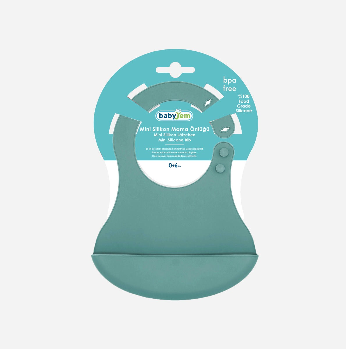 BABYJEM MINI SILICON BIB - MINT