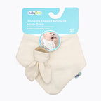 BABYJEM MUSLIN BIB WITH TEETHER ECRU