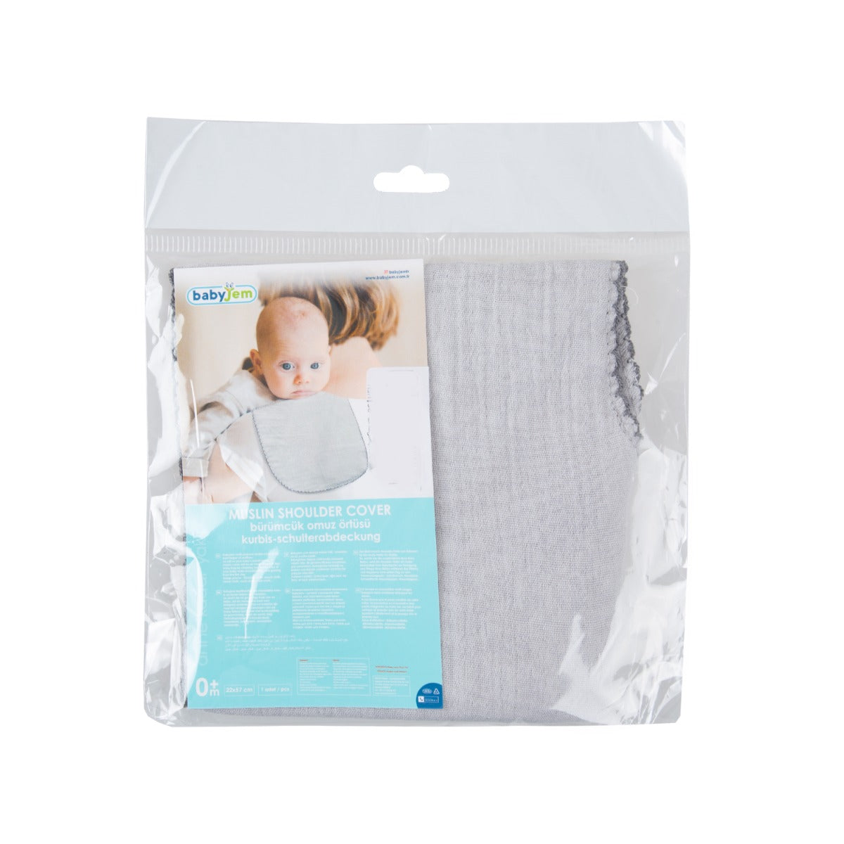 BABYJEM MUSLIN SHOULDER COVER / GREY