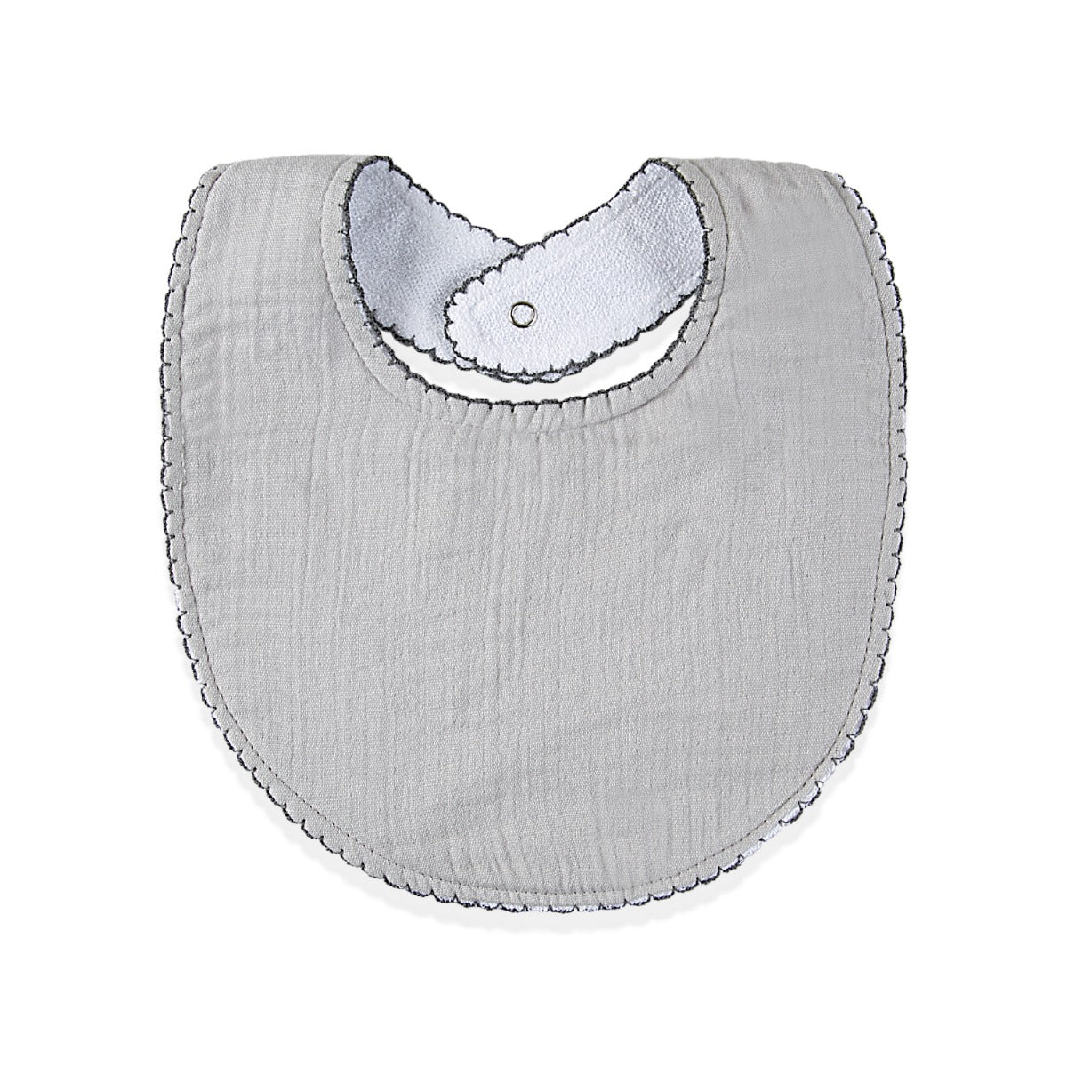 BABYJEM MUSLIN BIB  / GREY