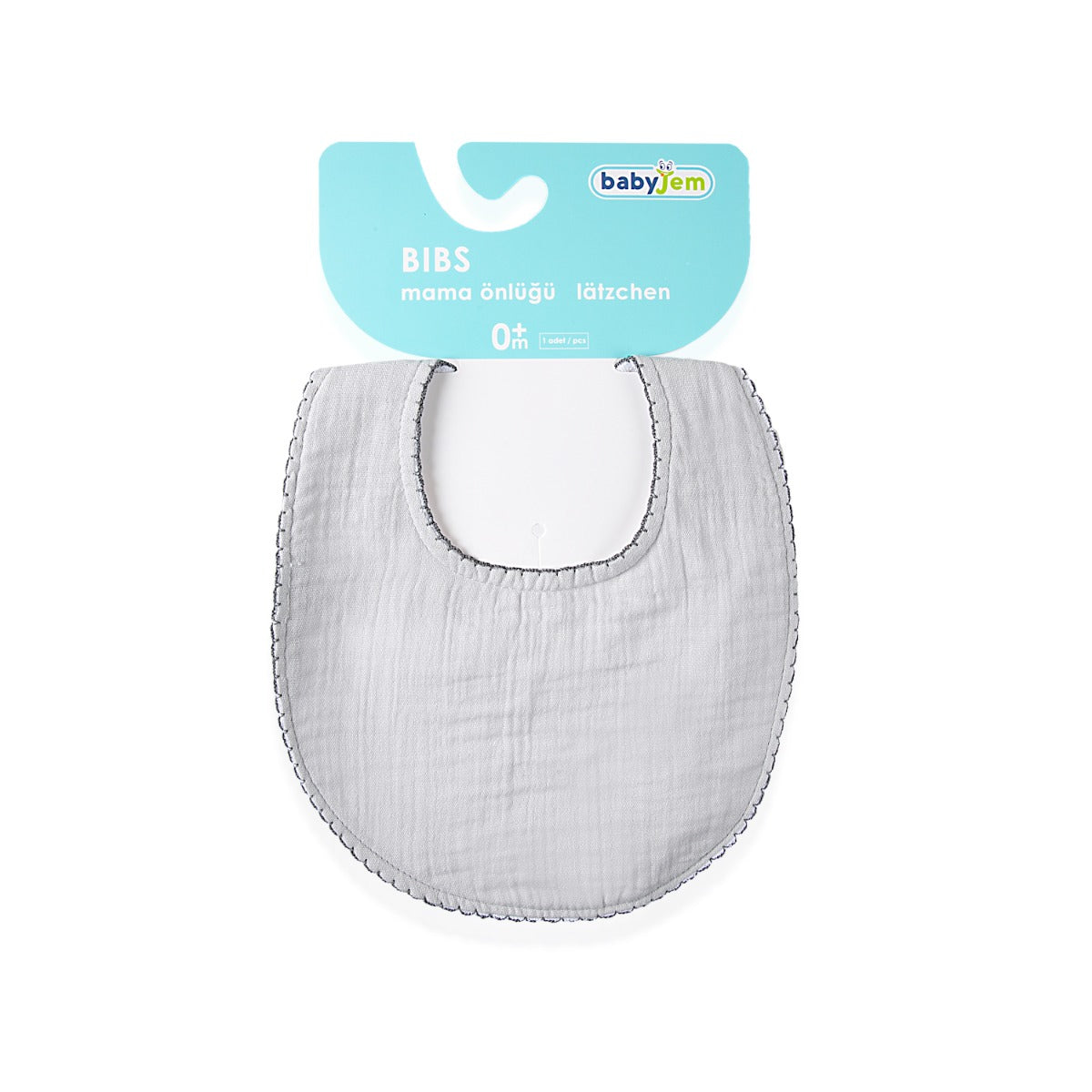 BABYJEM MUSLIN BIB  / GREY