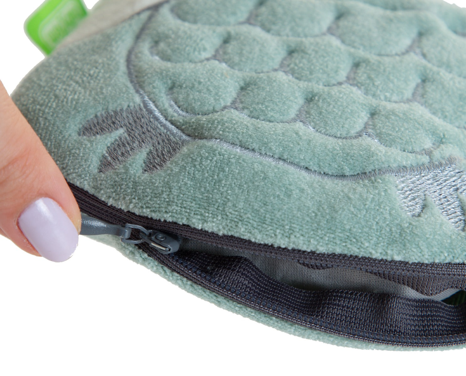 BABYJEM - CHERRY SEEDS FILLED VELVET COLIC PILLOW - OWL GREEN