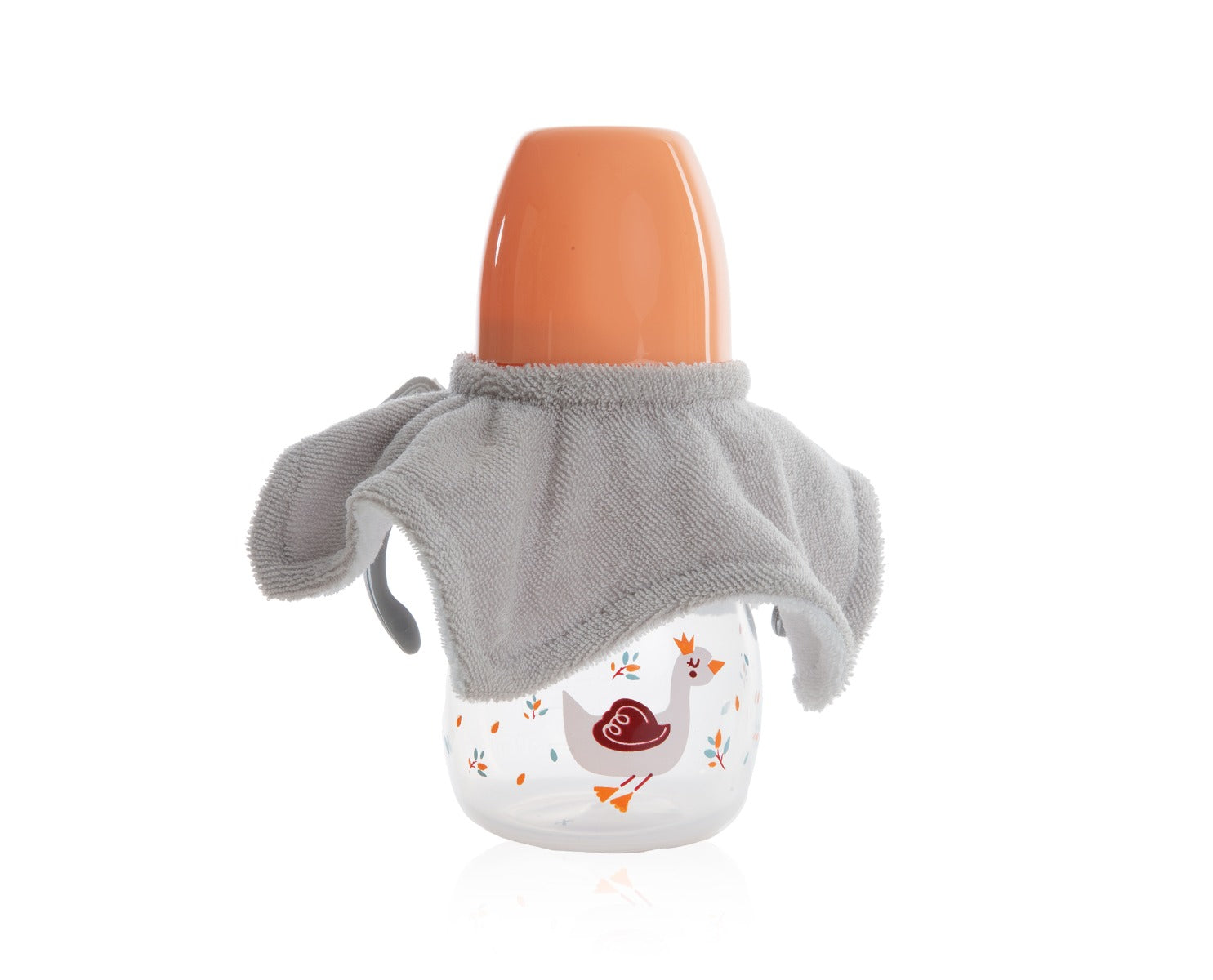 بيبي جيم - مريلة لزجاجة الحليب - رمادي