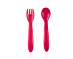 BABYJEM - BABY FOOD SPOON AND FORK - RED