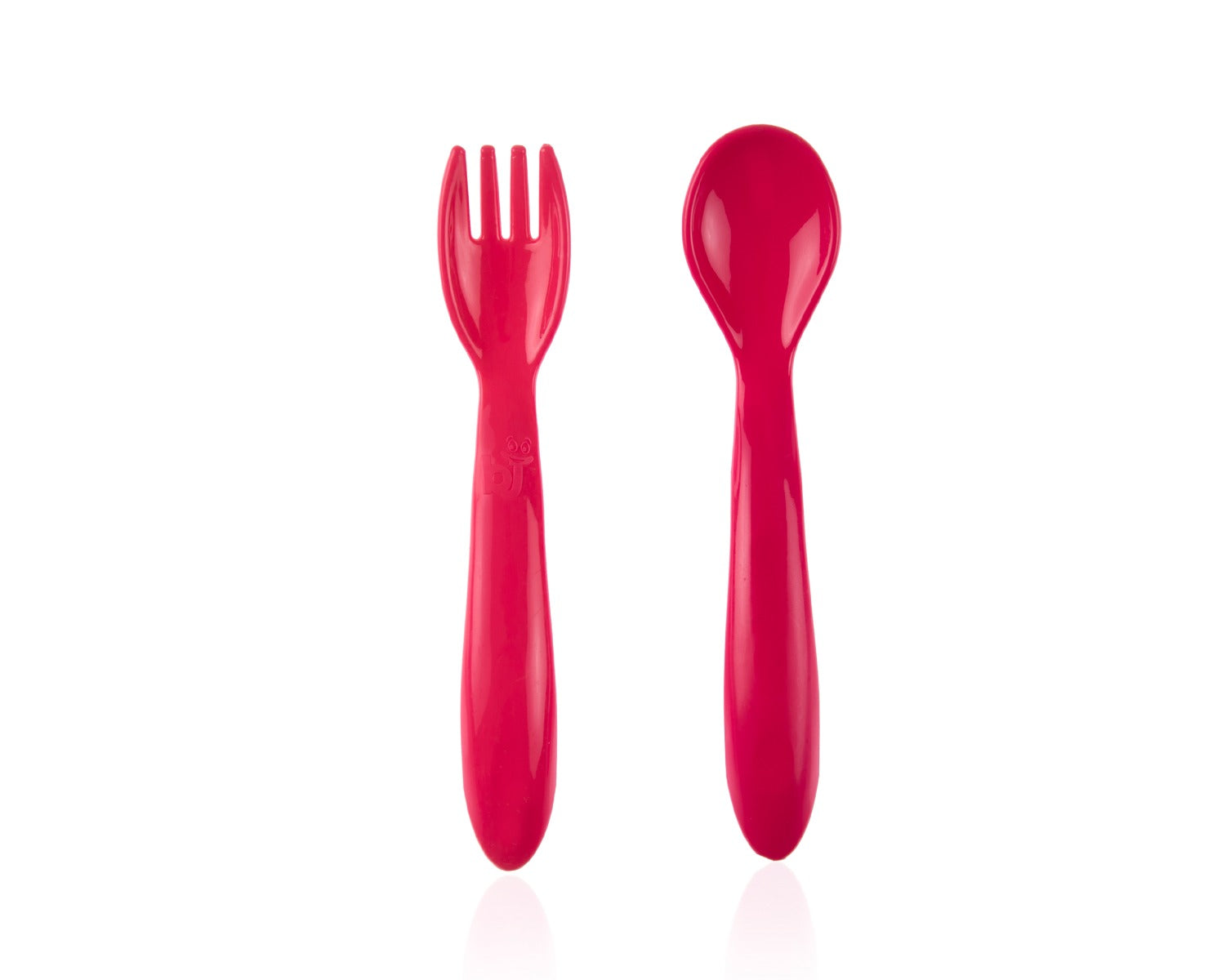 BABYJEM - BABY FOOD SPOON AND FORK - RED