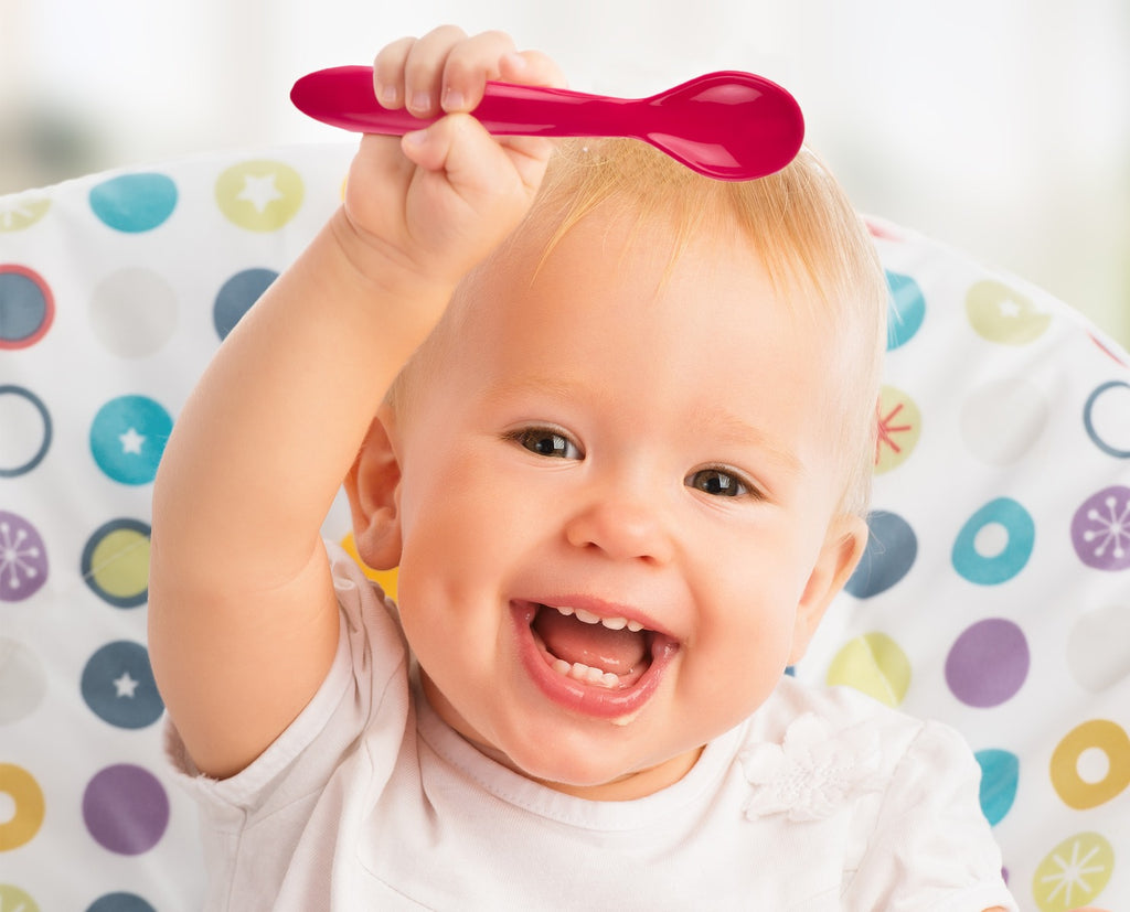 BABYJEM - BABY FOOD SPOON AND FORK - RED