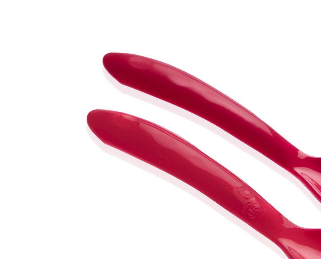 BABYJEM - BABY FOOD SPOON AND FORK - RED