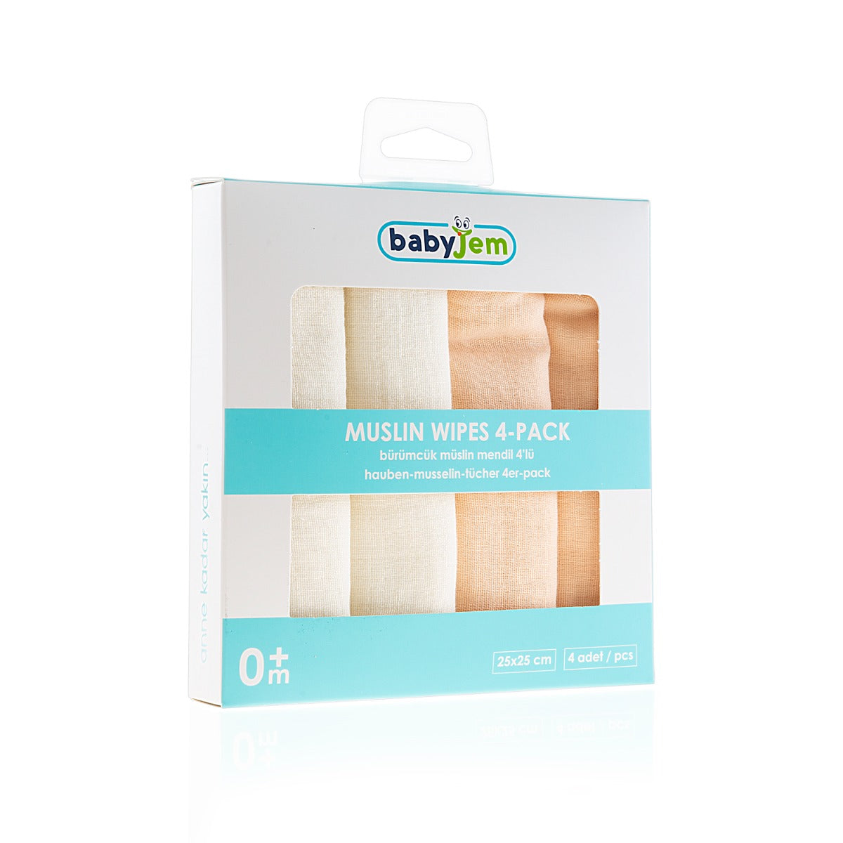 BABYJEM MUSLIN MOUTH TISSUE  / 4 PCS / SALMON