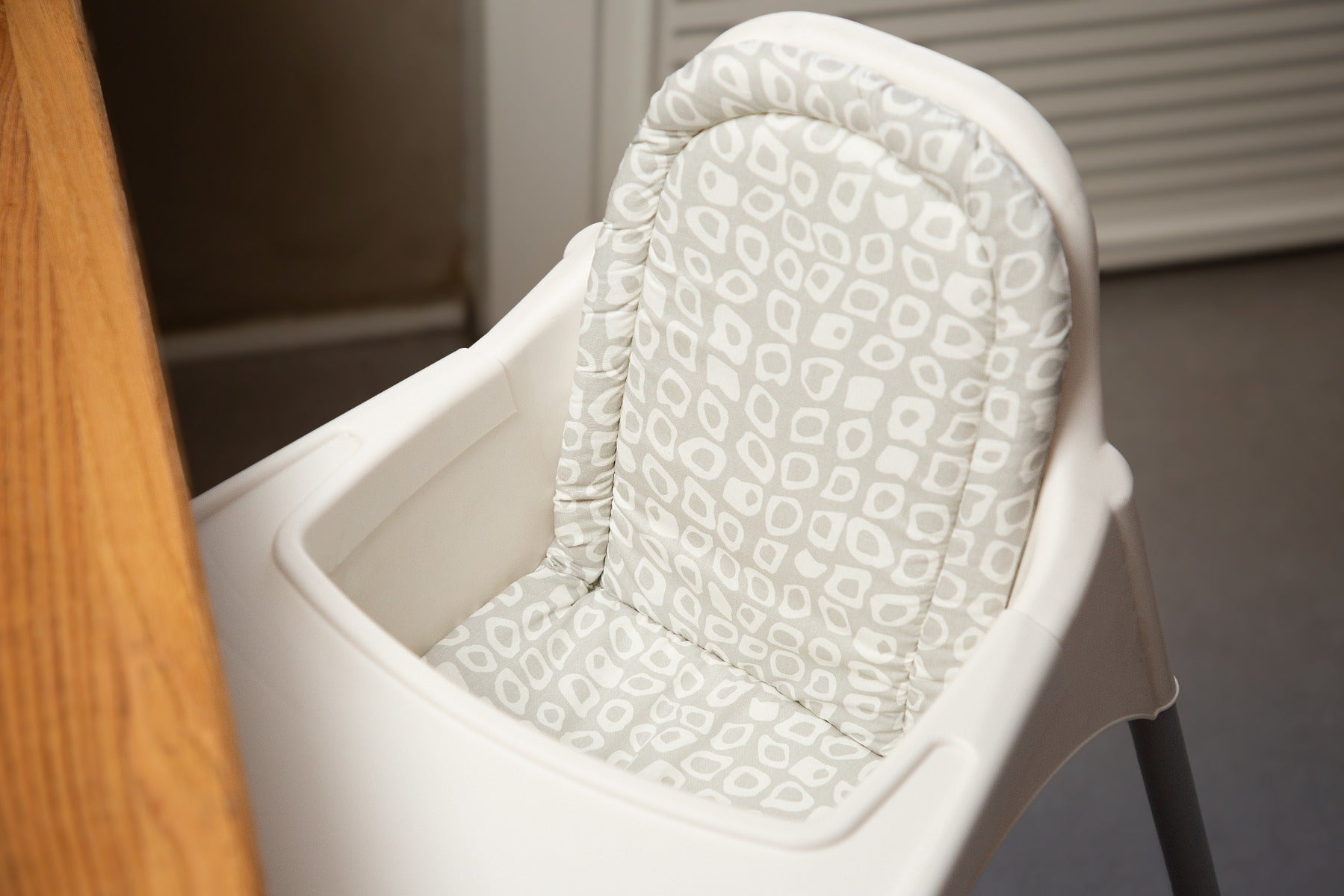 بيبي جيم_وسادة كرسي مرتفعة ناعمة – رمادي