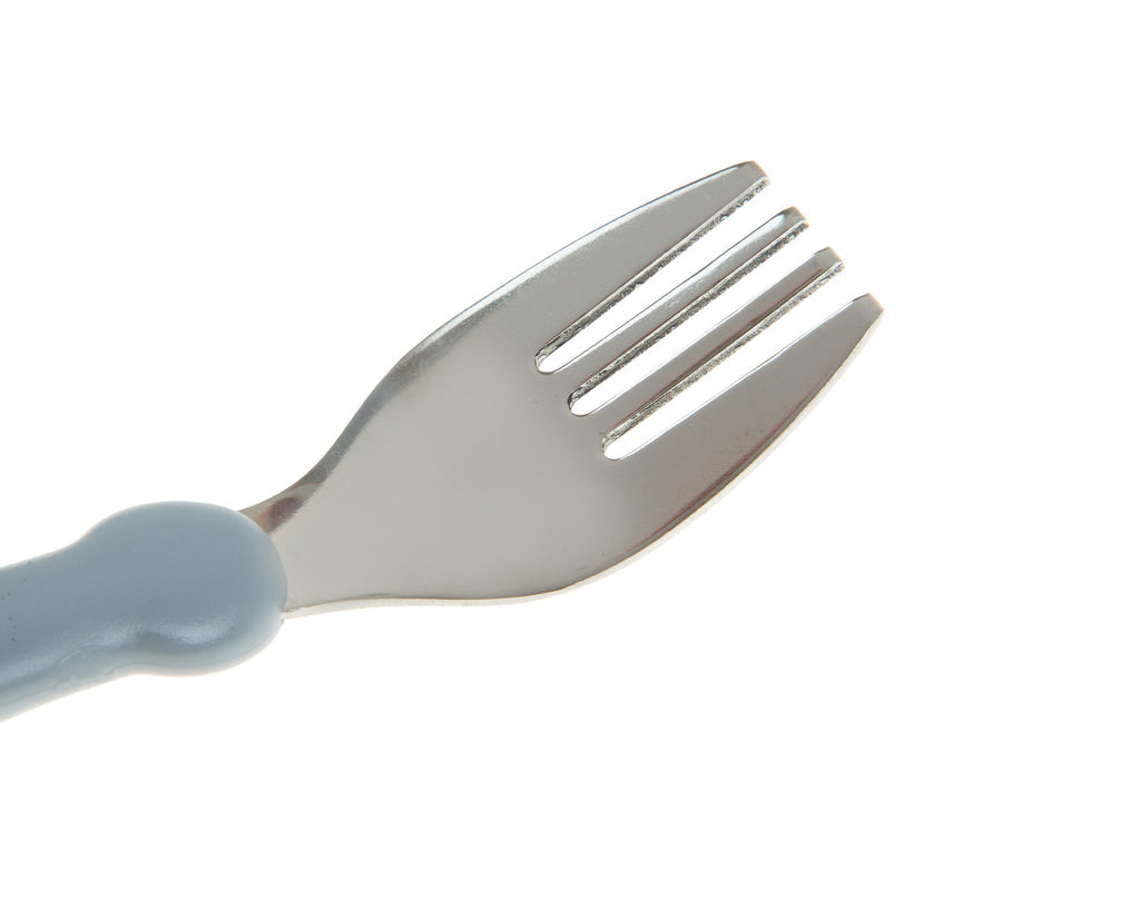 BABYJEM STEEL SPOON AND FORK GREY