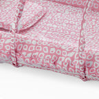 BABYJEM SLEEPİNG PAD WITH MOSQUİTO NET PİNK SQUARE DESIGN