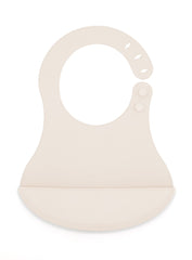 BABYJEM MINI SILICON BIB - ECRU