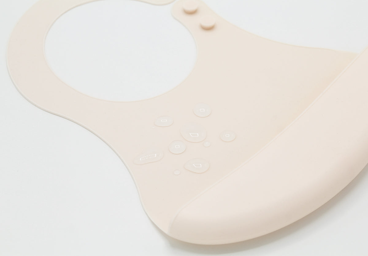 BABYJEM MINI SILICON BIB - ECRU