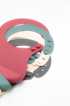 BABYJEM MINI SILICON BIB - ECRU