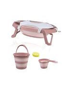 BABYJEM FOLDING BATH SET 5 PCS SALMON COLOR NEW