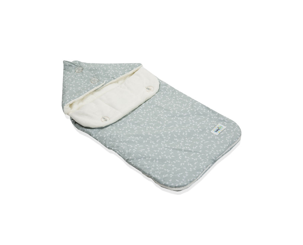 BABYJEM - SWADDLE WITH FISH PATTERNS - GREEN FLOWER