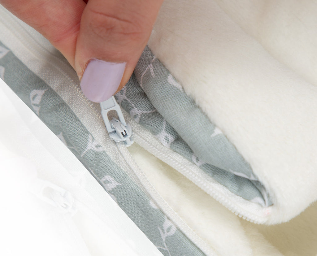 BABYJEM - SWADDLE WITH FISH PATTERNS - GREEN FLOWER