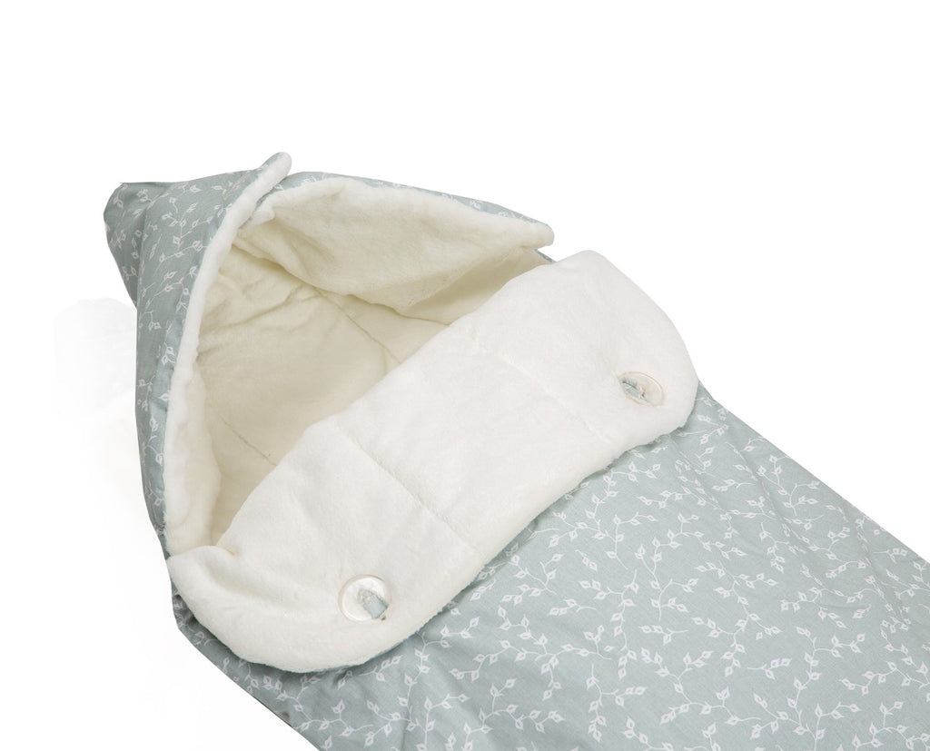 BABYJEM - SWADDLE WITH FISH PATTERNS - GREEN FLOWER