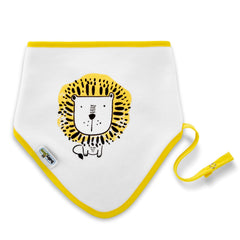 BABYJEM TRIANGLE BIB WITH PACIFIER HOLDER - LION