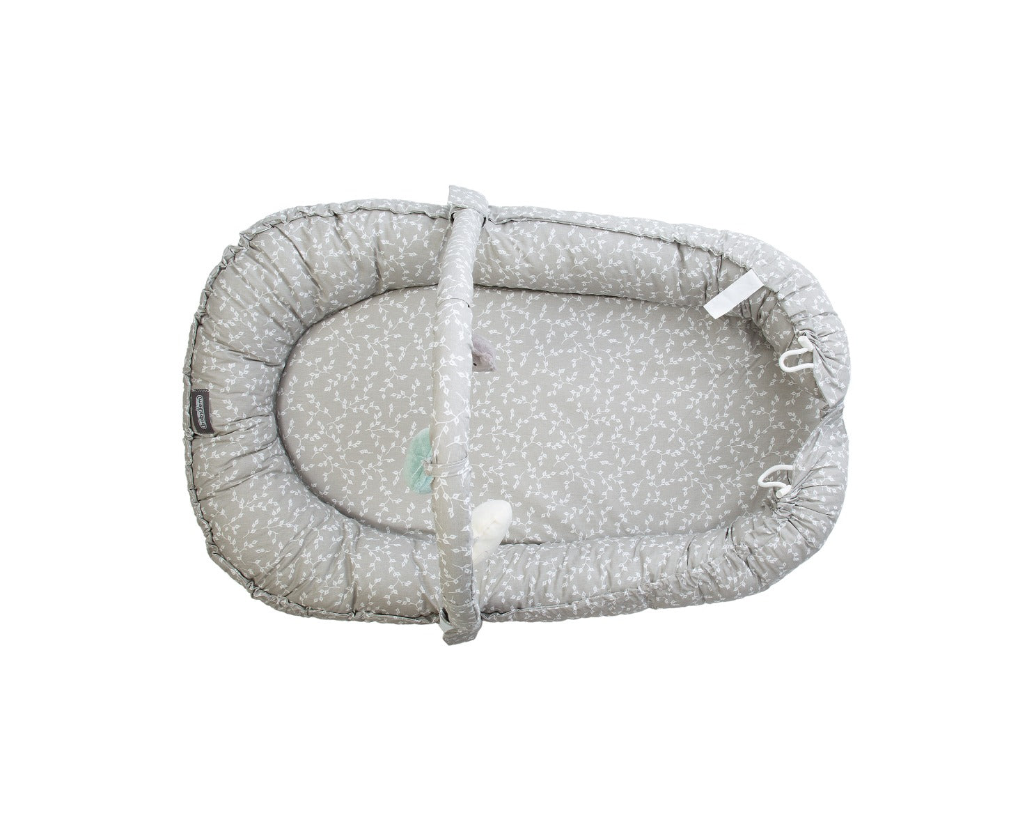 بيبي جيم - مهد متنقل مع العاب - رمادي