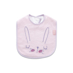 BABYJEM - TOWEL BIB - CUTE ANIMALS - PINK RABBIT