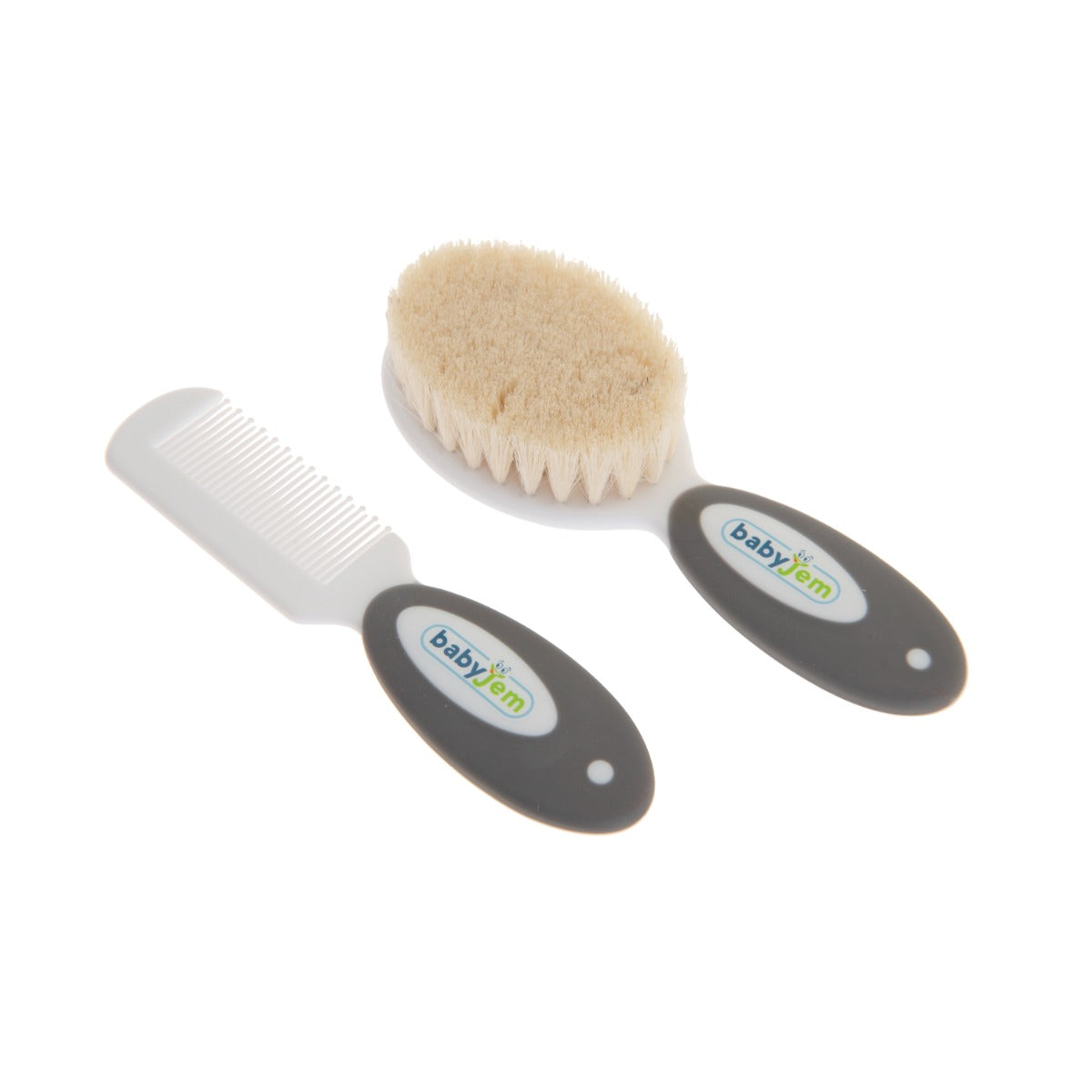 BABYJEM BRUSH COMB SET NATURAL BRİSTLE / GRAY